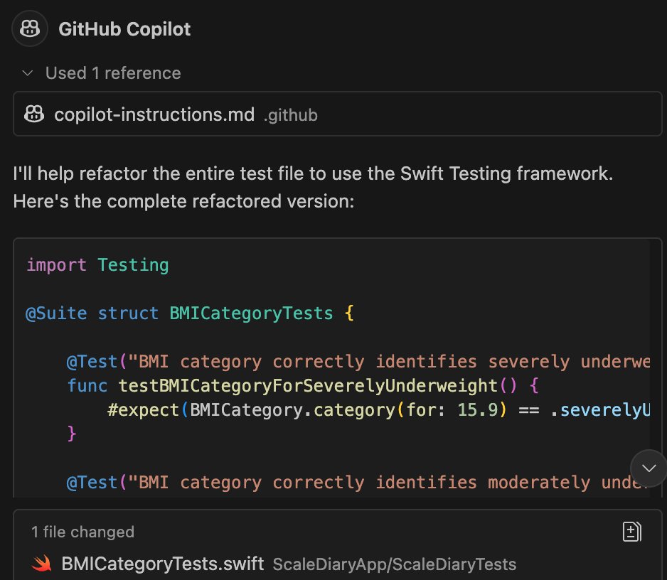 Making sure copilot is using your custom instructions